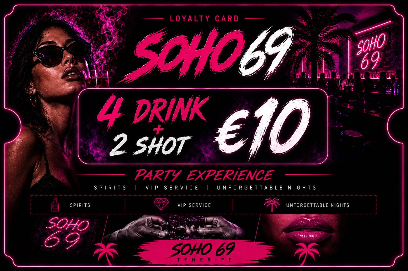 Strip Starter — 4 Drinks + 2 Shots